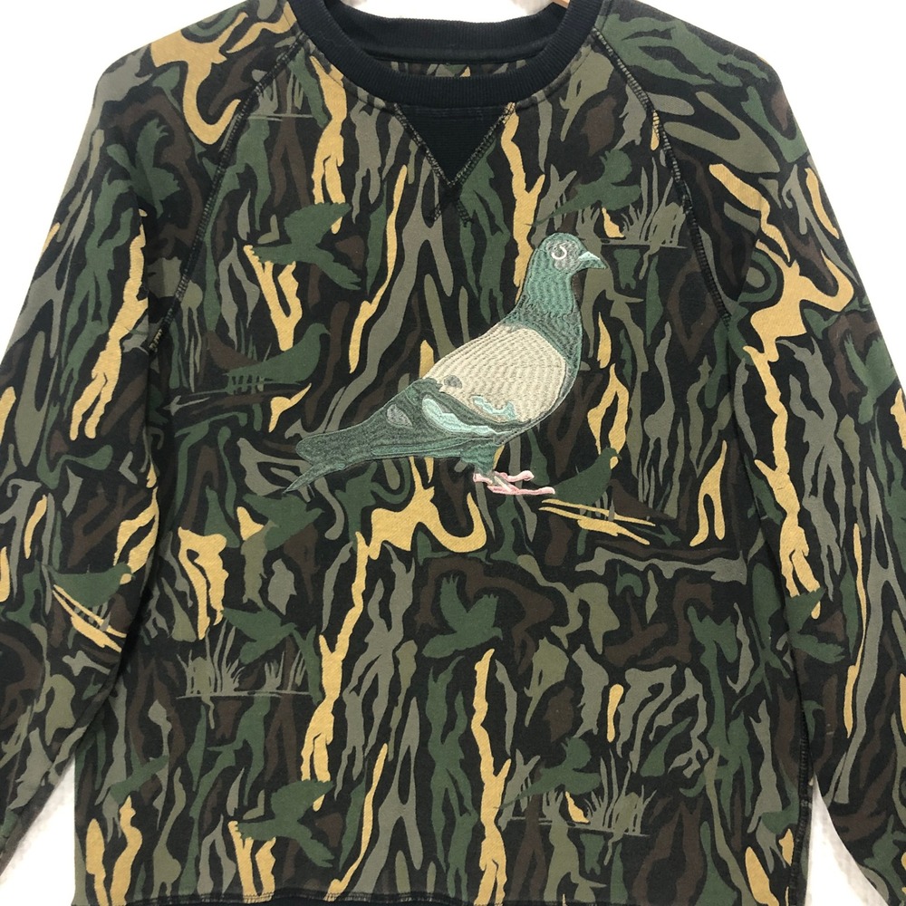 Staple Pigeon Rugged‎ Outdoors Camo Sweatshirt Mens Medium Green Tiger Stripe